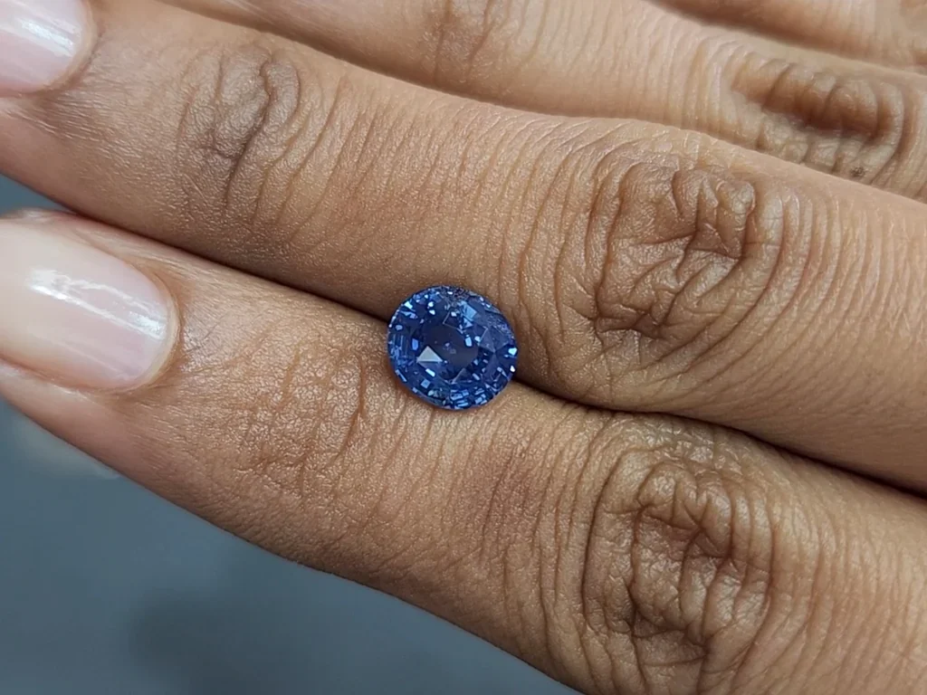 Zafiro azul de talla ovalada sin calentar de 2,51 quilates, Sri Lanka Image №2