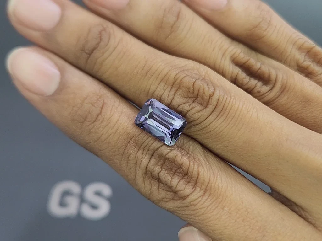 Purple spinel cushion cut 5.04 carats,Tanzania Image №2