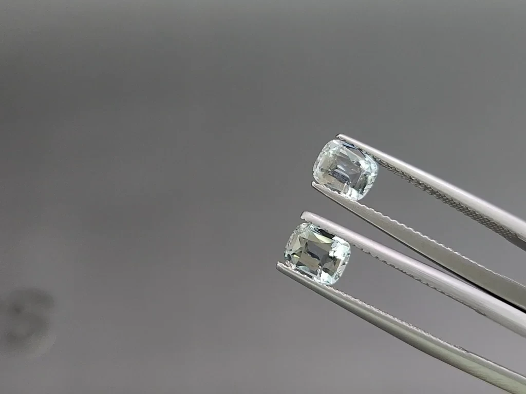 Set of aquamarines cushion cut 2.89 carats, Madagascar Image №4