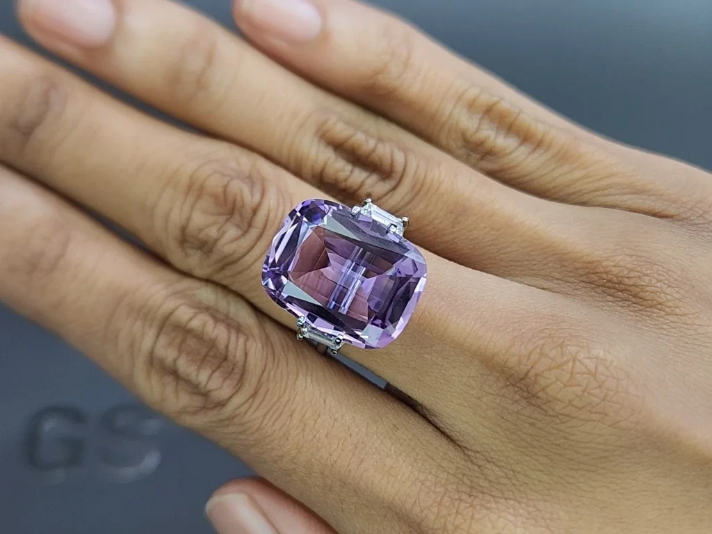 Amethyst precision cushion cut 12.48 carats, Brazil Image №5