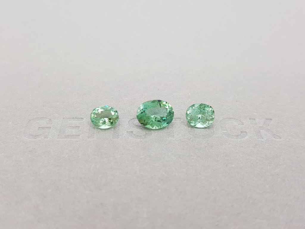 Set of blue-green tourmalines 2.22 ct, Afghanistan Image №1