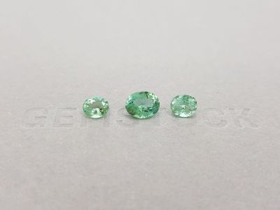 Set of blue-green tourmalines 2.22 ct, Afghanistan photo