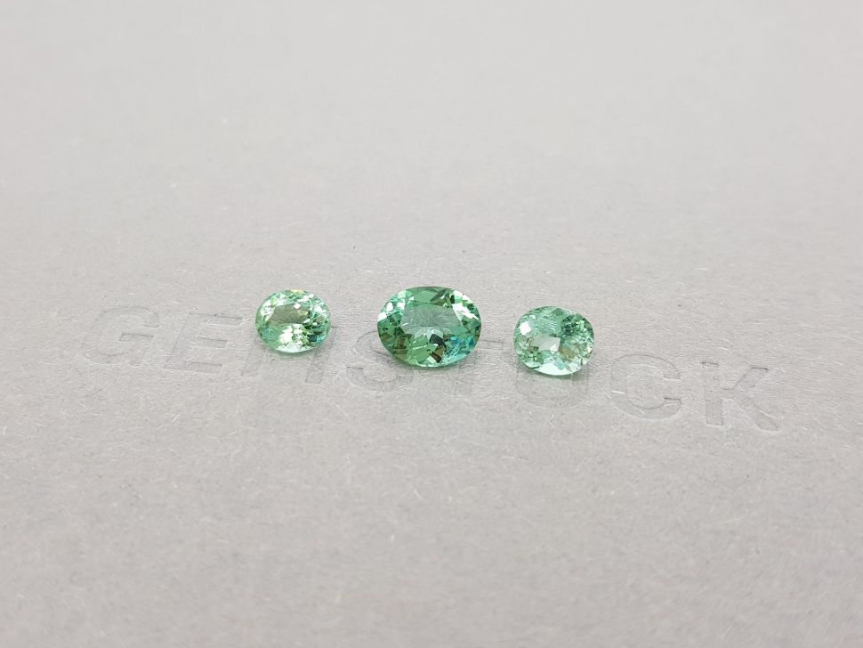 Set of blue-green tourmalines 2.22 ct, Afghanistan Image №3