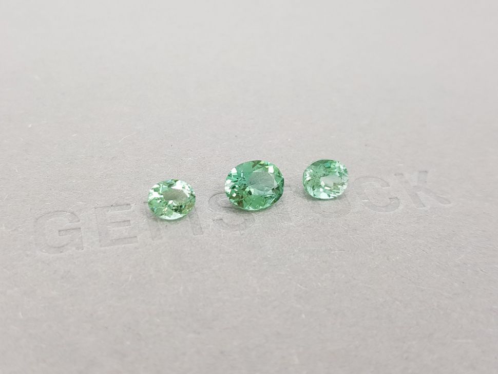 Set of blue-green tourmalines 2.22 ct, Afghanistan Image №2