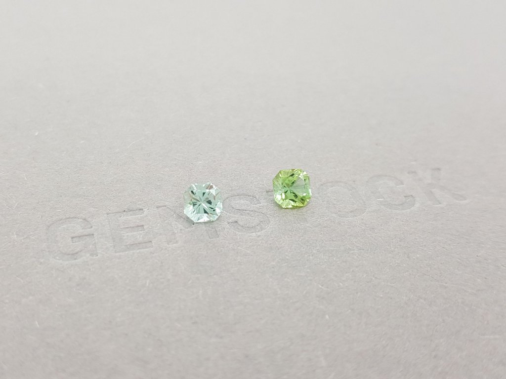 Contrasting pair of radiant cut tourmalines 0.85 ct Image №3