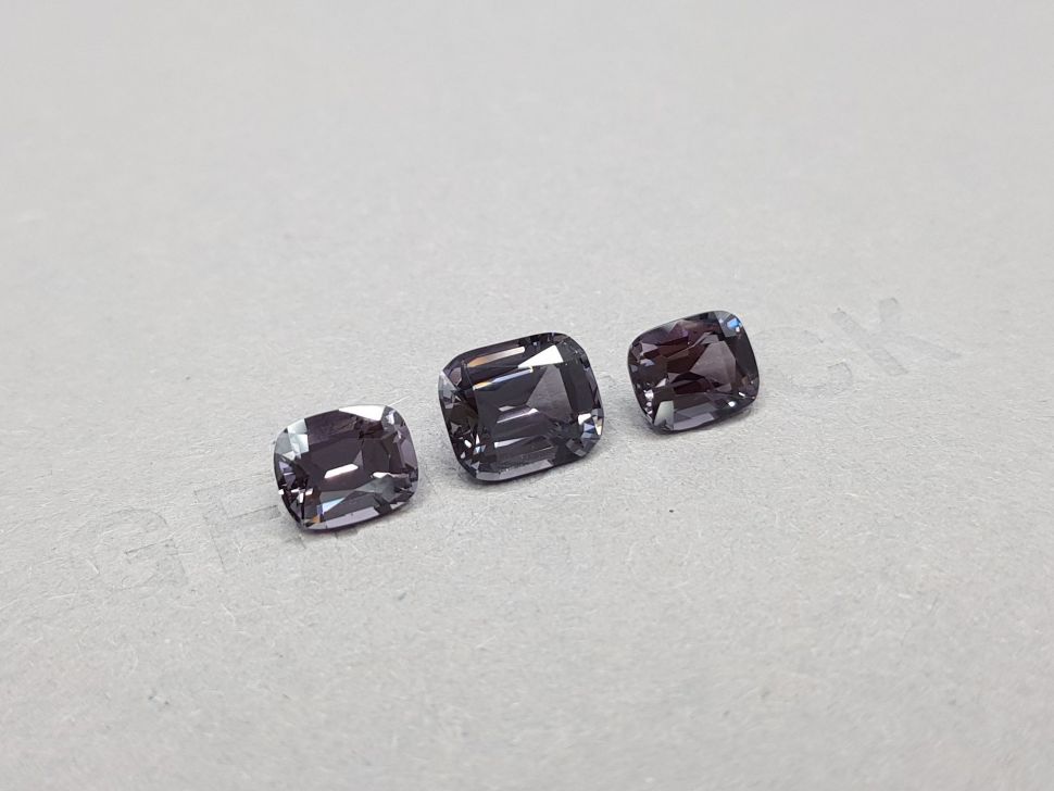 Set of gray spinels 5.42 carats Image №2