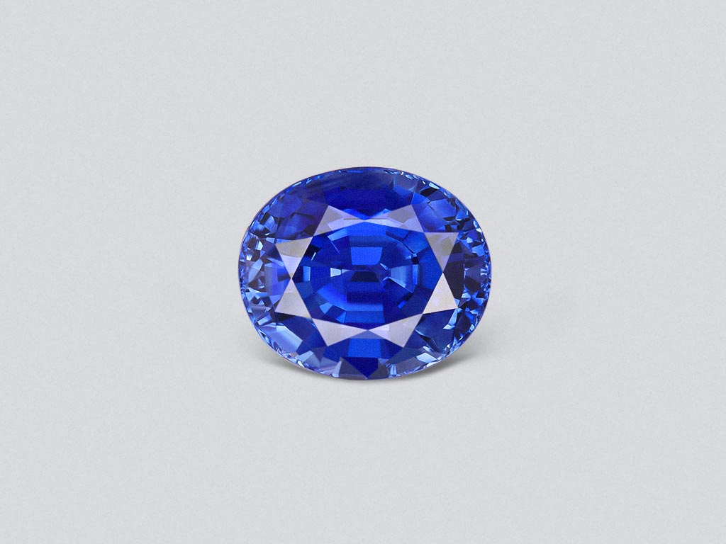 Intense Cornflower Blue sapphire in oval cut 3.20 carats, Sri Lanka Image №1