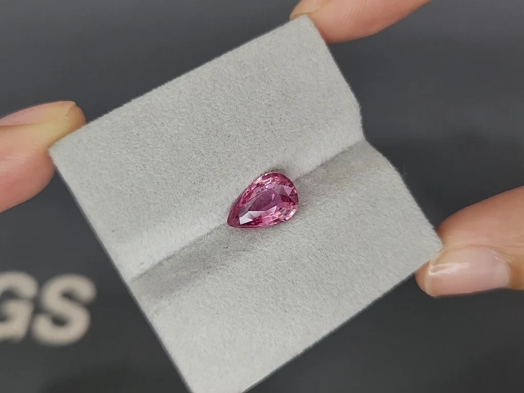 Unheated sapphire Padparadscha pear cut  2.51 carats, Sri Lanka  Image №4