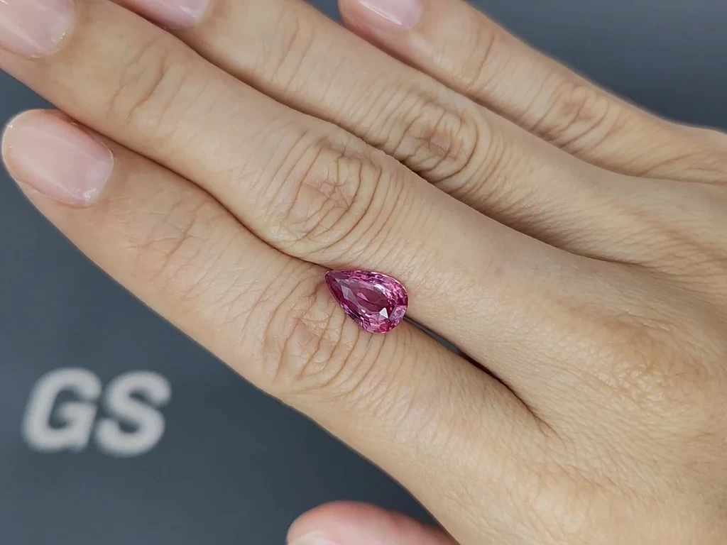 Unheated sapphire Padparadscha pear cut  2.51 carats, Sri Lanka  Image №2