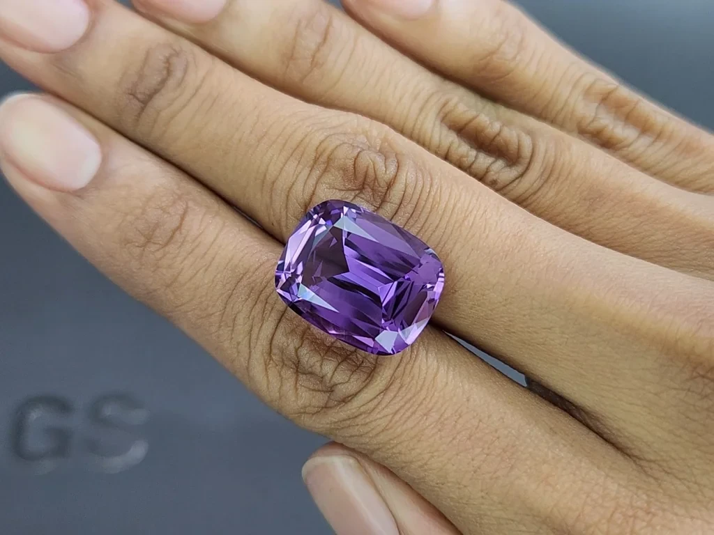 Amethyst precision cushion cut  13.11 carats, Brazil Image №2