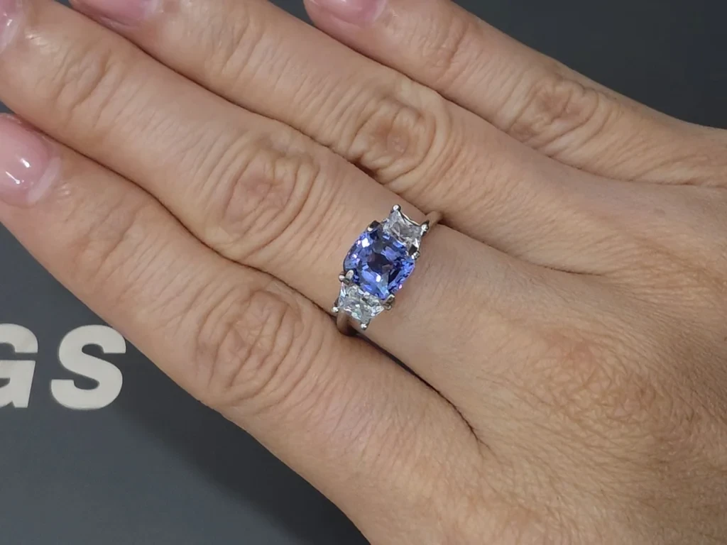 Blauer saphir im kissenschliff 1,66 karat, Sri Lanka Image №5
