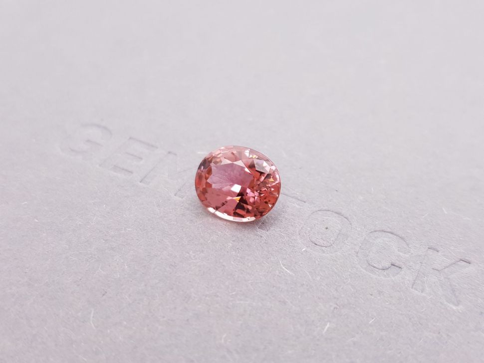 Orange-pink oval cut tourmaline 2.82 ct Image №3