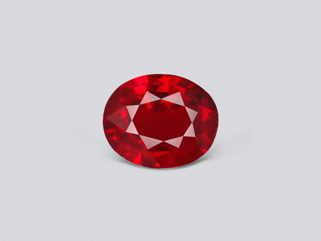 Unheated Pigeon's Blood ruby 2.09 carats in oval cut, Mozambique Image №1