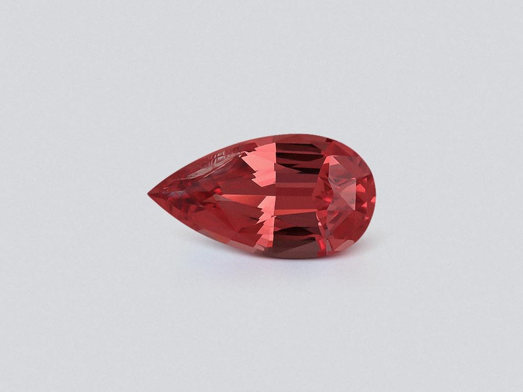 Spinel  Mahenge Vibrant pink red pear cut 1.18 carats,Tanzania Image №1