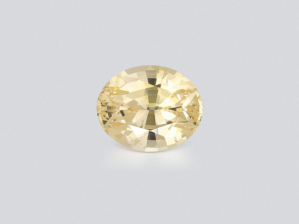 Saphir ovale jaune pastel non chauffé 2,13 carats, Sri Lanka Image №1