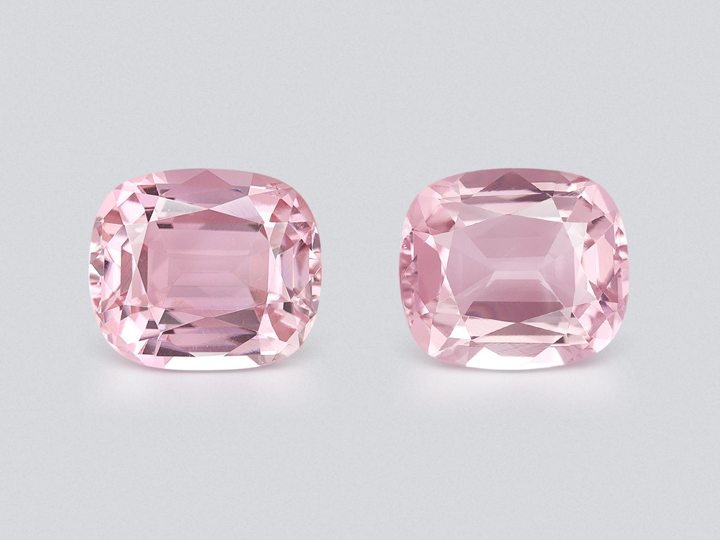 Pair of tourmalines Baby Pink cushion cut 17.92 carats, Colombia Image №1