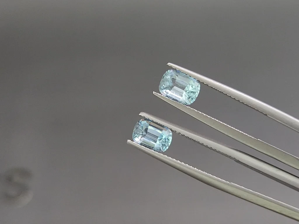 Set of aquamarines cushion cut 3.64 carats, Madagascar Image №4