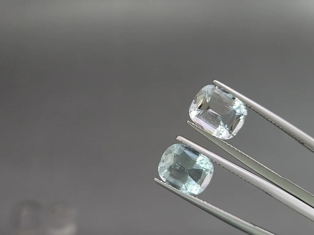 Set of aquamarines cushion cut 9.11 carats, Madagascar Image №4