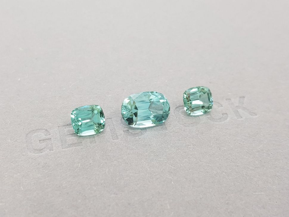 5.92 carat blue-green tourmaline set, Afghanistan Image №3