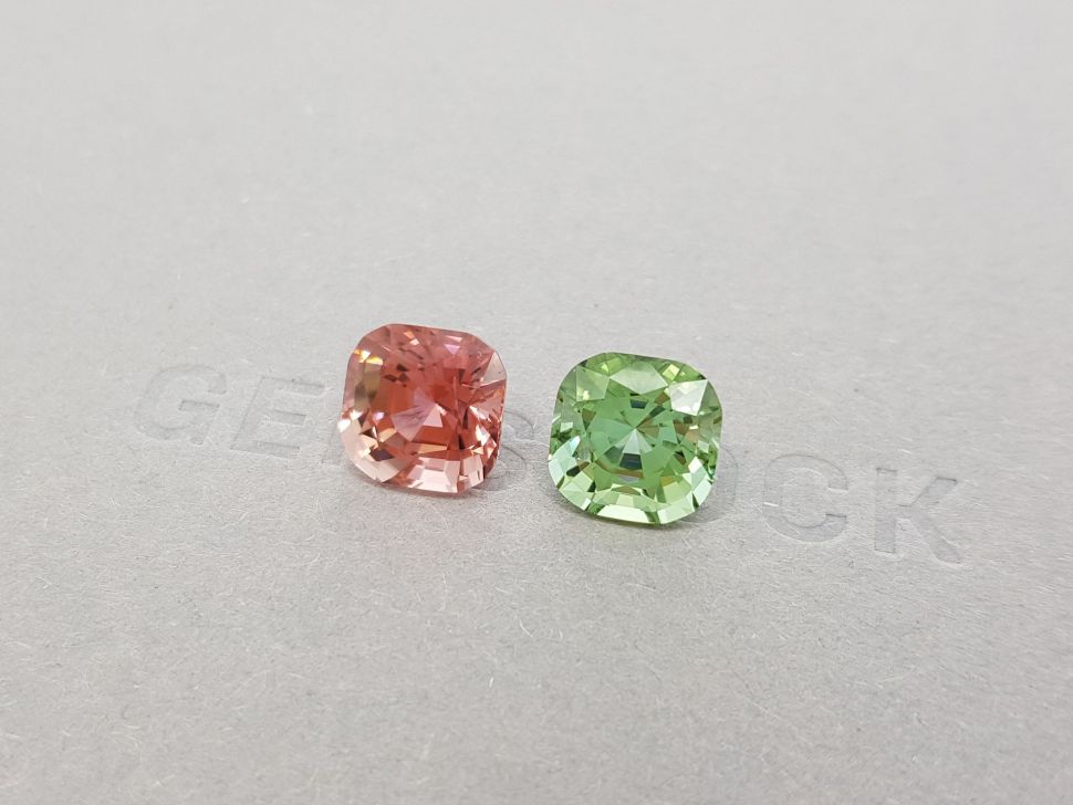 Contrasting pair of tourmalines 9.27 ct Afghanistan Image №2