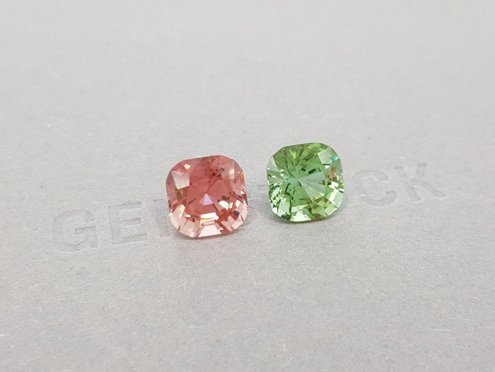 Contrasting pair of tourmalines 9.27 ct Afghanistan Image №3