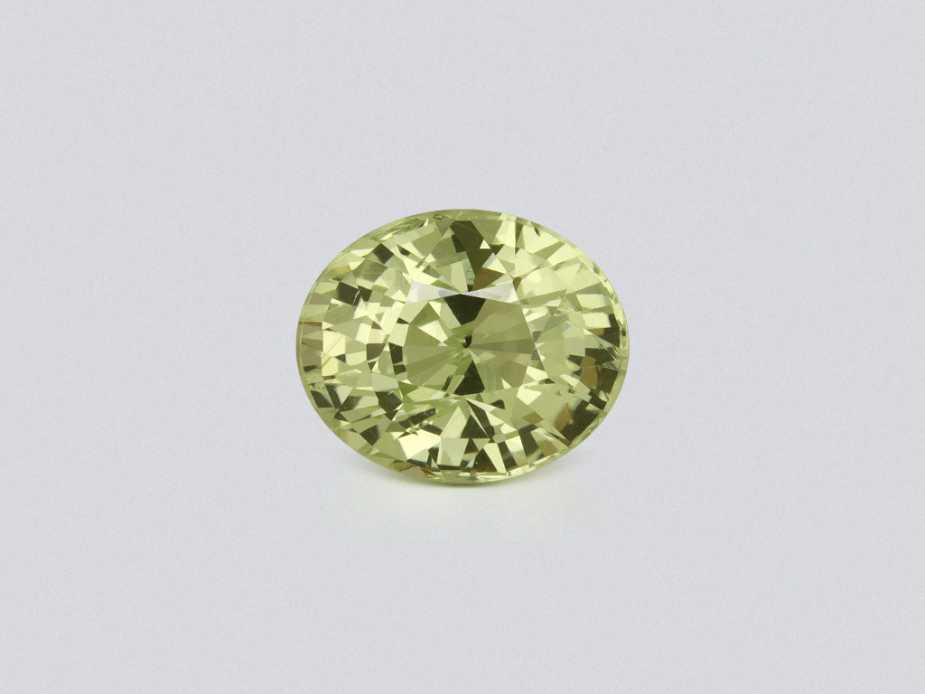 Yellow green chrysoberyl oval cut 1.67 carats, Sri Lanka Image №1