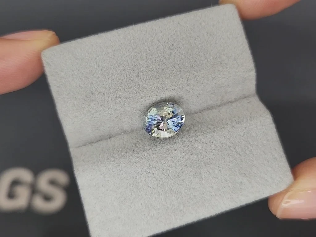 Saphir ovale bicolore non chauffé de 2,53 carats, Sri Lanka Image №4