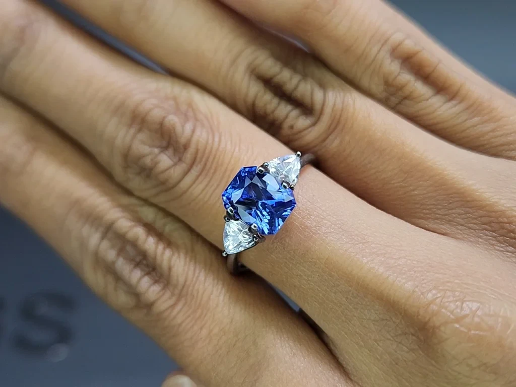 Blue sapphire radiant cut 3.00 carats  Sri Lanka Image №5
