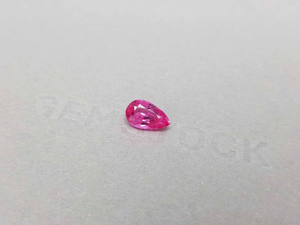 Hot pink Mahenge spinel in pear cut 1.72 ct, Tanzania Image №3