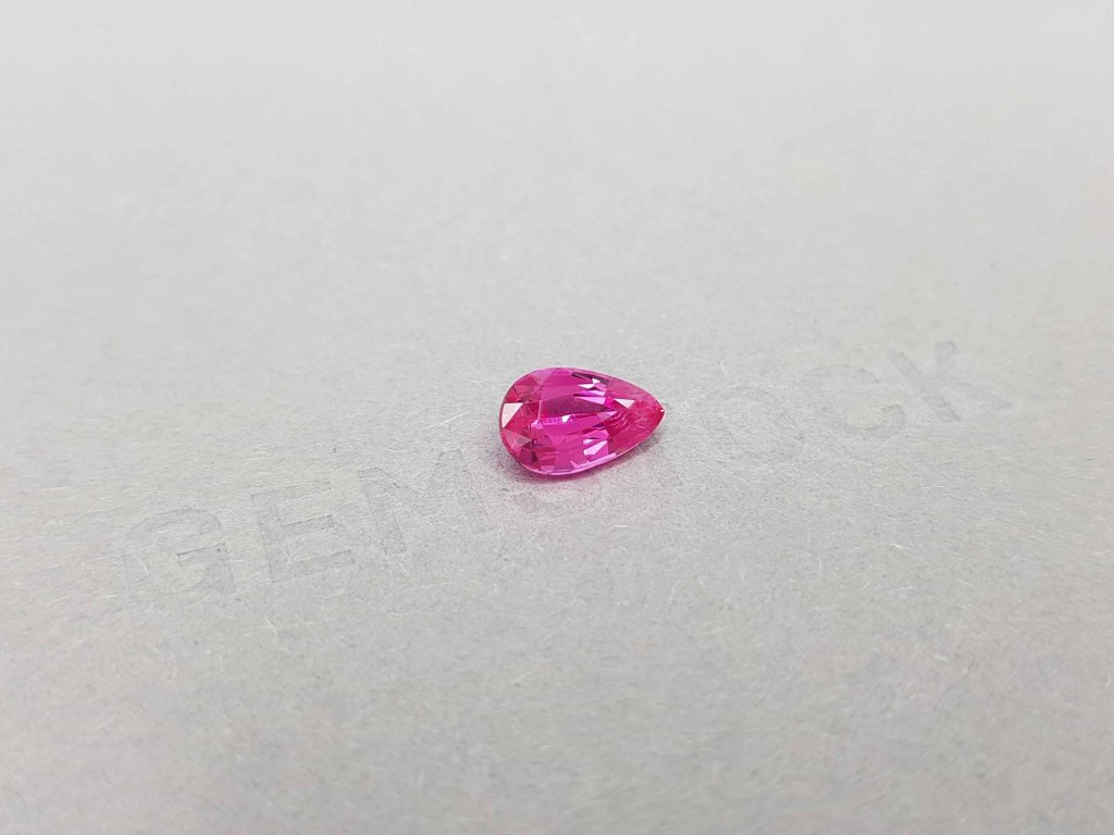 Hot pink Mahenge spinel in pear cut 1.72 ct, Tanzania Image №2