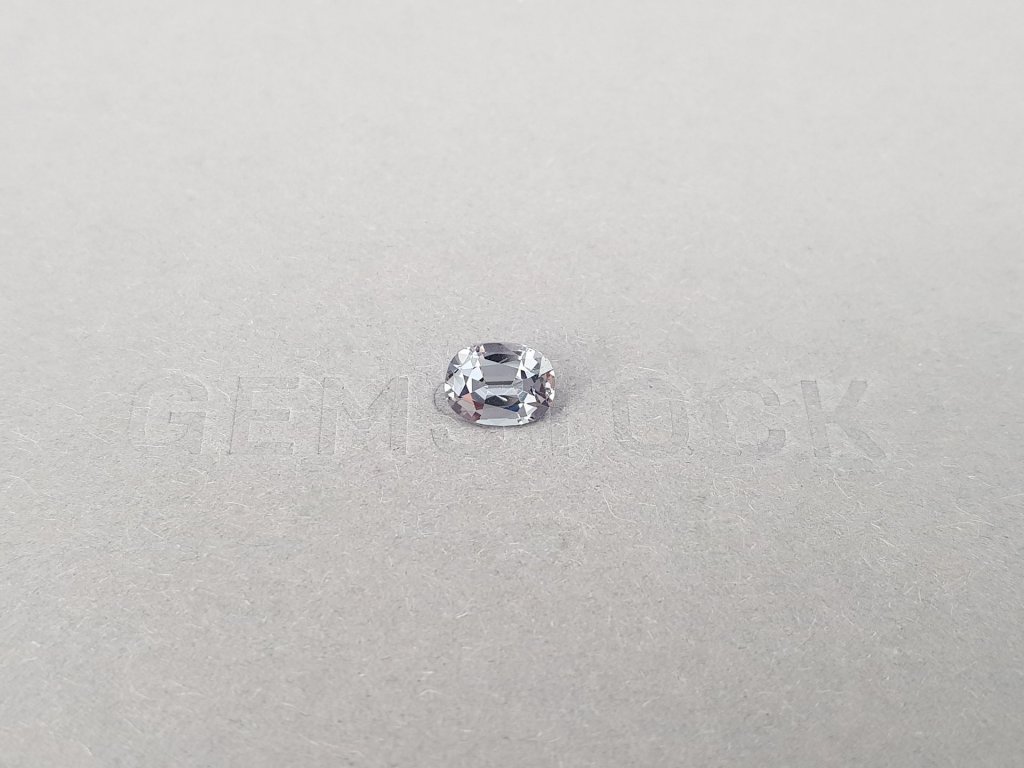 Steel gray spinel in oval cut 1.17 ct from Burma Image №2