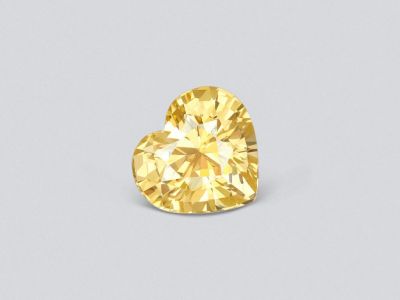 Golden yellow untreated sapphire in heart shape 2.21 carats, Sri Lanka photo