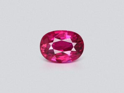 Unheated Pigeon Blood oval cut ruby 1.98 carats, Madagascar photo