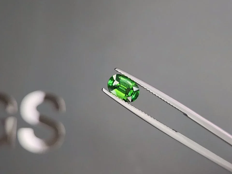 Tsavorita verde neón talla ovalada 1,15 quilates, Tanzania  Image №3