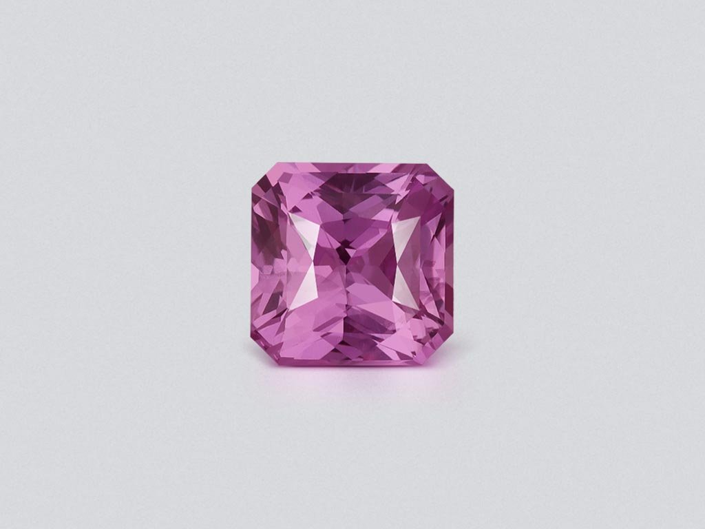 Unheated pink sapphire in radiant cut 2.60 carats, Sri Lanka Image №1