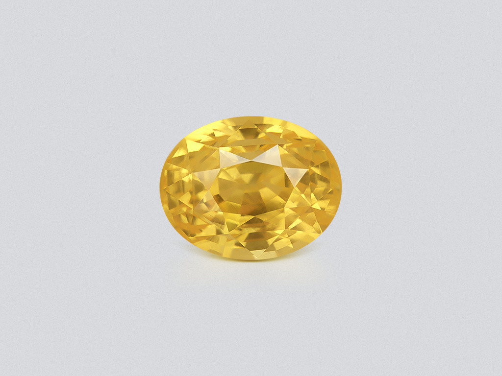 Saphir jaune non chauffé taille ovale 4,00 carats, Sri Lanka Image №1
