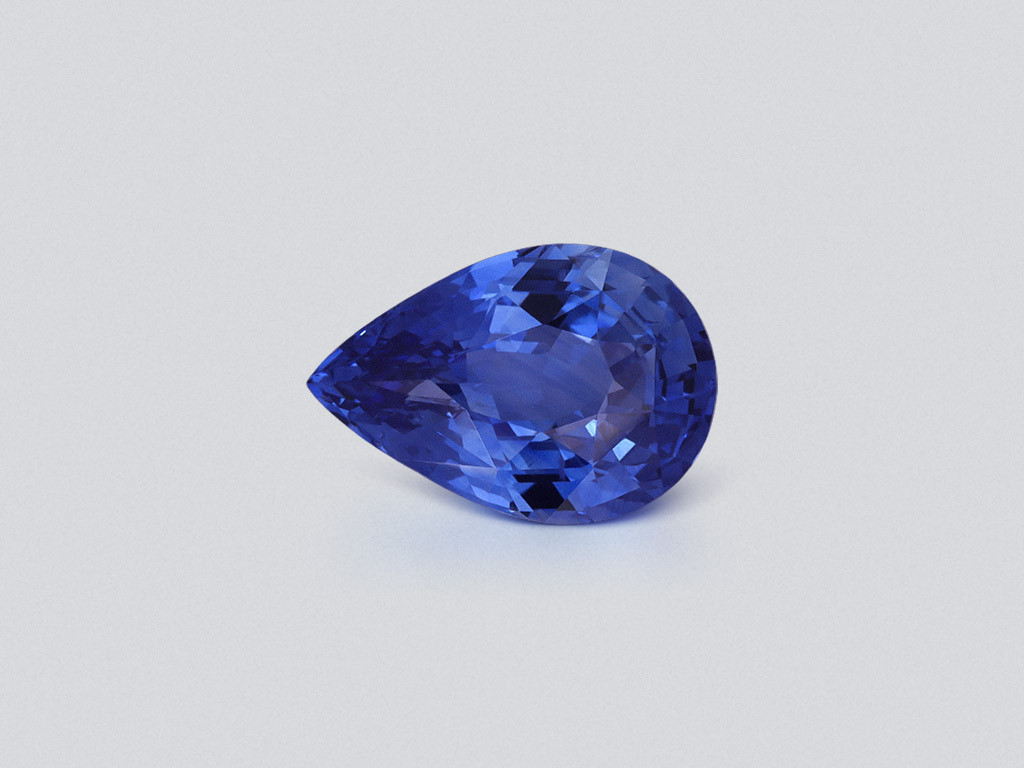 Zafiro azul aciano de talla pera de 8,70 quilates, Sri Lanka Image №1