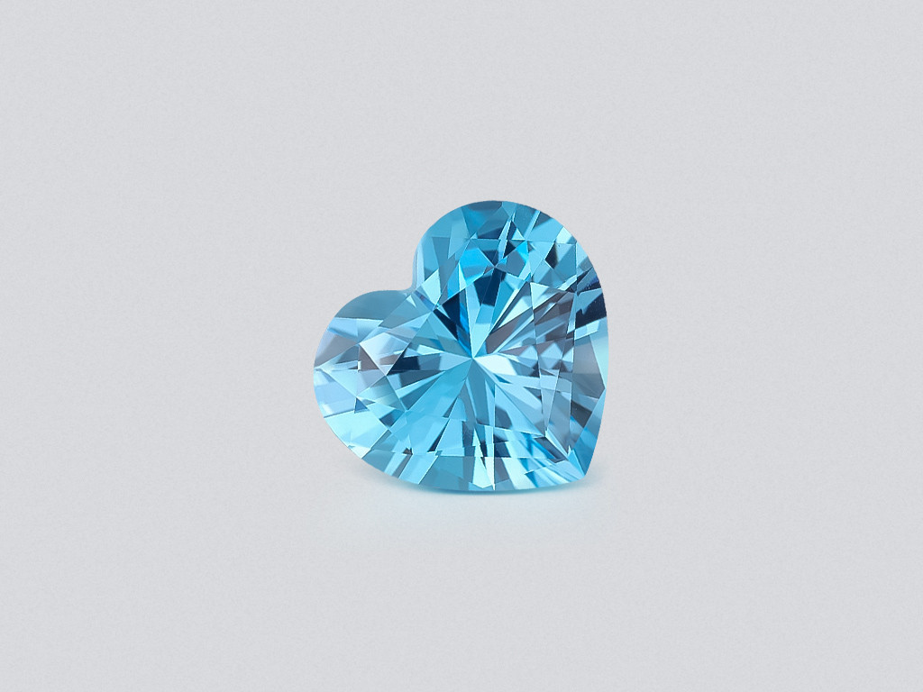 Topaz Sky Blue a precision heart shape 10.67 carats, Madagascar Image №1