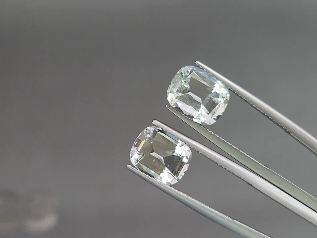 Set of aquamarines cushion cut 9.35 carats, Madagascar Image №4