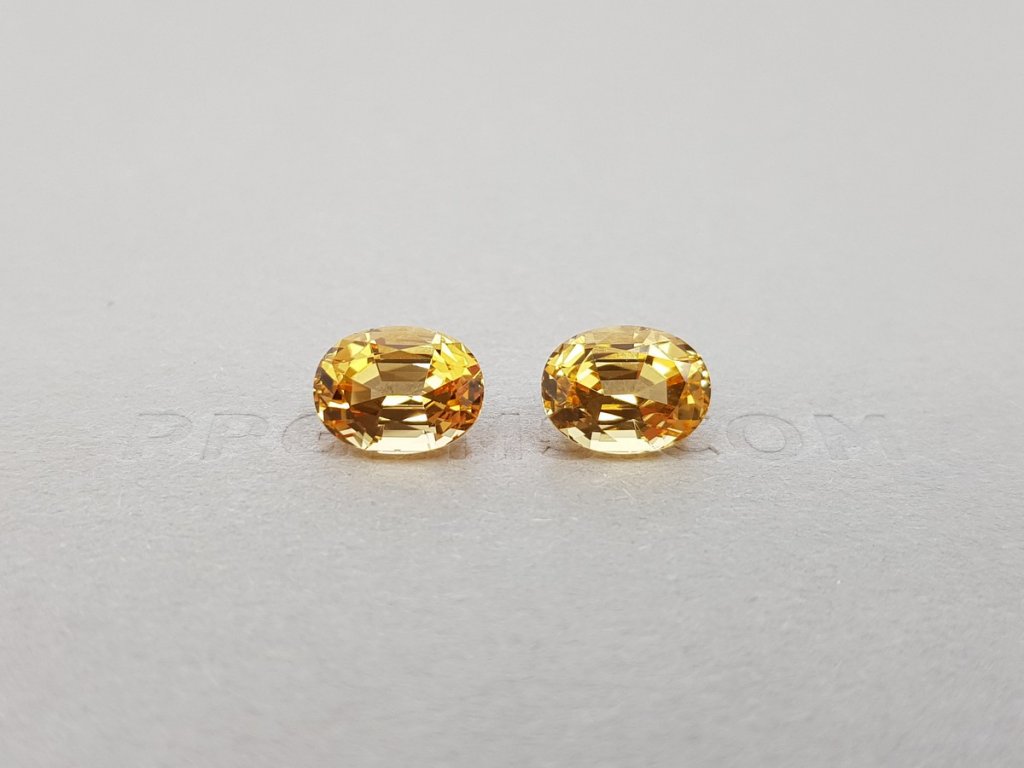 Pair of Imperial topazes 4.77 ct, Brazil Image №1