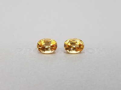 Pair of Imperial topazes 4.77 ct, Brazil photo