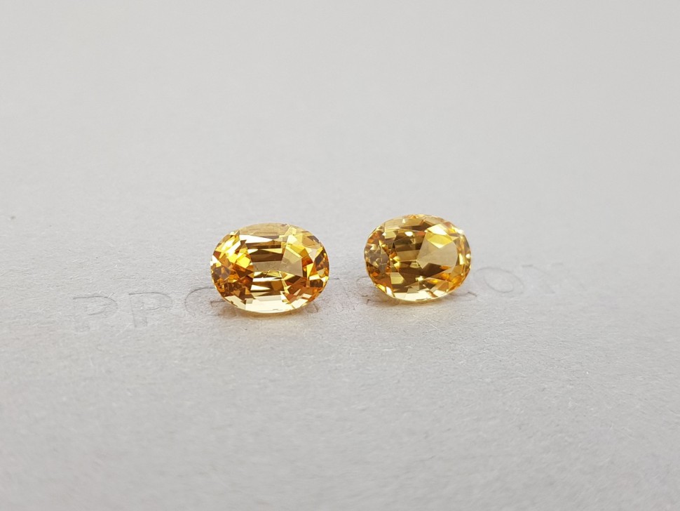 Pair of Imperial topazes 4.77 ct, Brazil Image №2