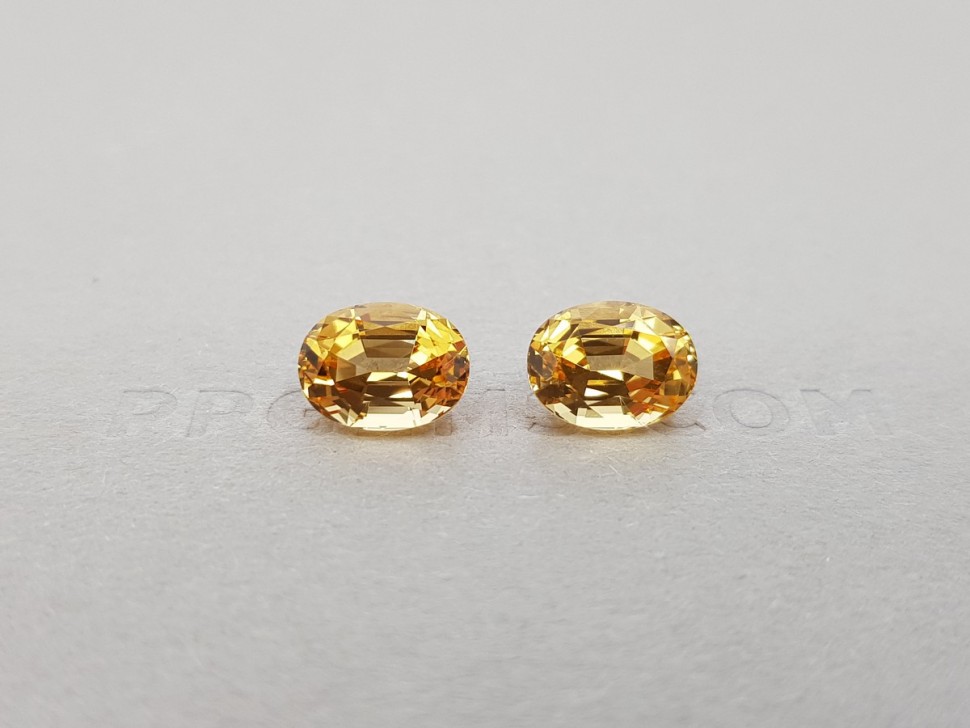 Pair of Imperial topazes 4.77 ct, Brazil Image №4