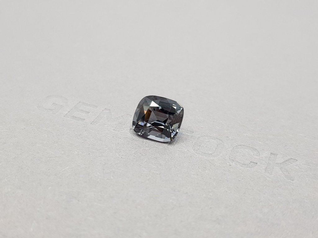 Cushion cut steel gray spinel from Burma 3.06 ct Image №3