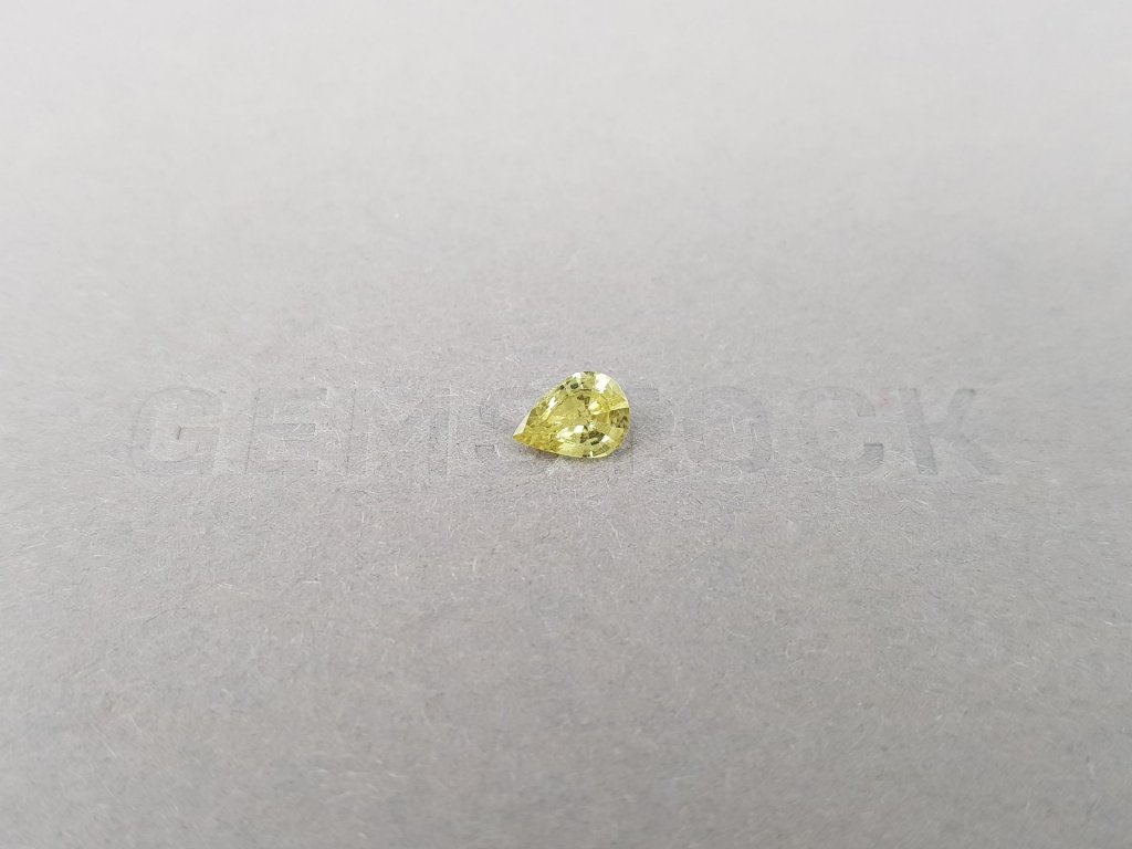Unheated yellow pear-cut sapphire 0.60 carat, Madagascar Image №1