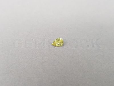 Unheated yellow pear-cut sapphire 0.60 carat, Madagascar photo