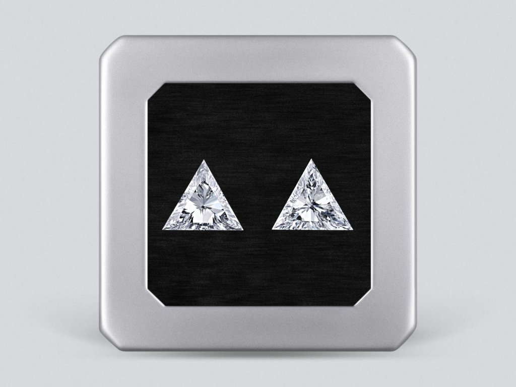 Par de diamantes talla billón G/VS de 0,52 ct  Image №1