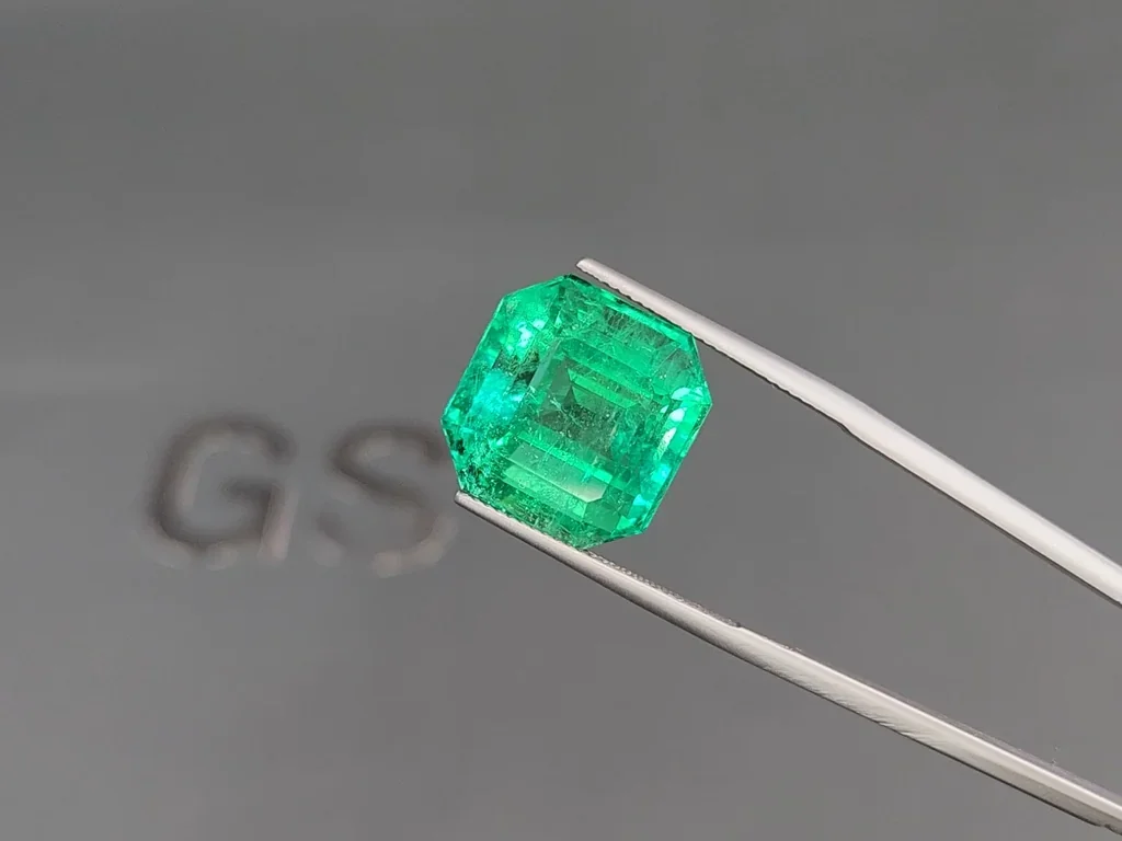 Esmeralda grande de corte octogonal verde intenso de 20,57 carats, Colombia  Image №3
