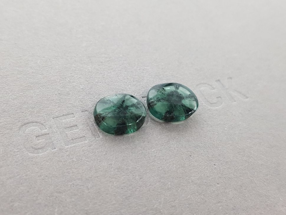 Trapiche emeralds in cabochon cut 4.86 ct, Colombia Image №2