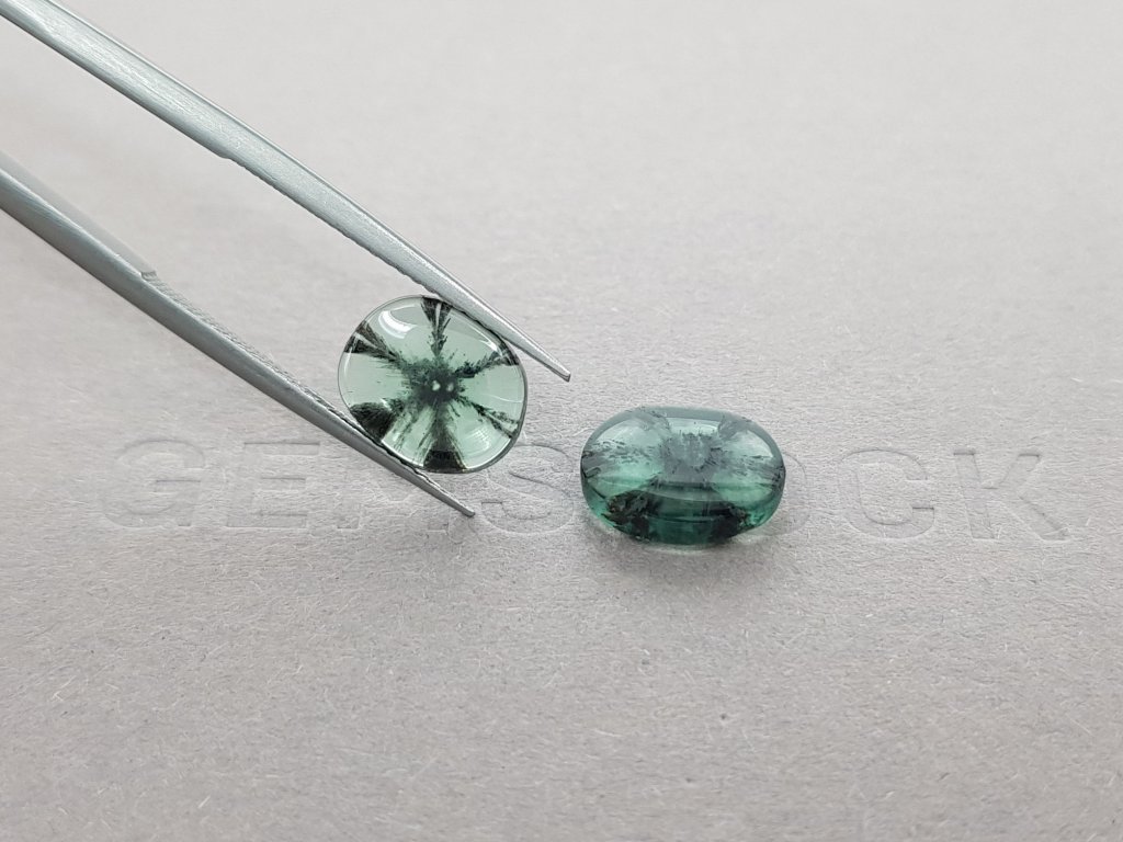 Trapiche emeralds in cabochon cut 4.86 ct, Colombia Image №4